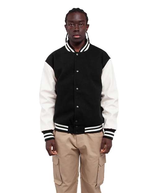Shaka Wear Unisex Letterman Jacket