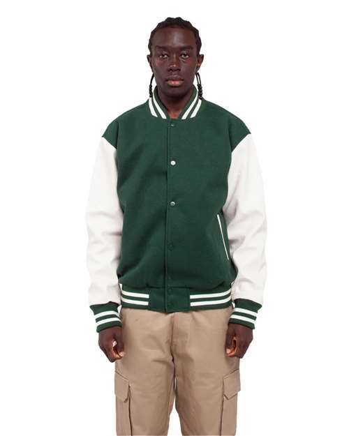 Shaka Wear Unisex Letterman Jacket