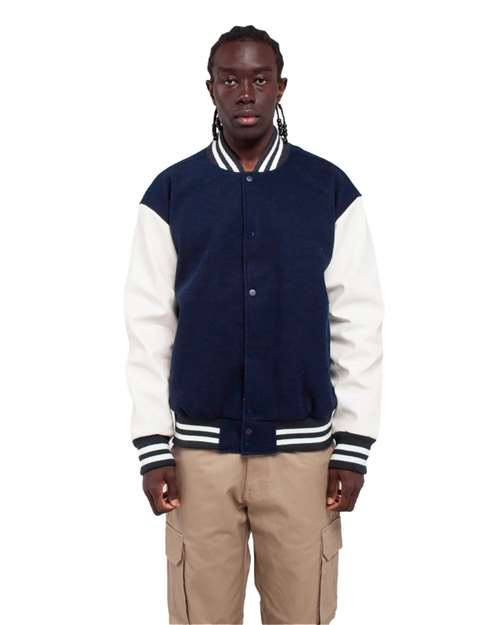 Shaka Wear Unisex Letterman Jacket