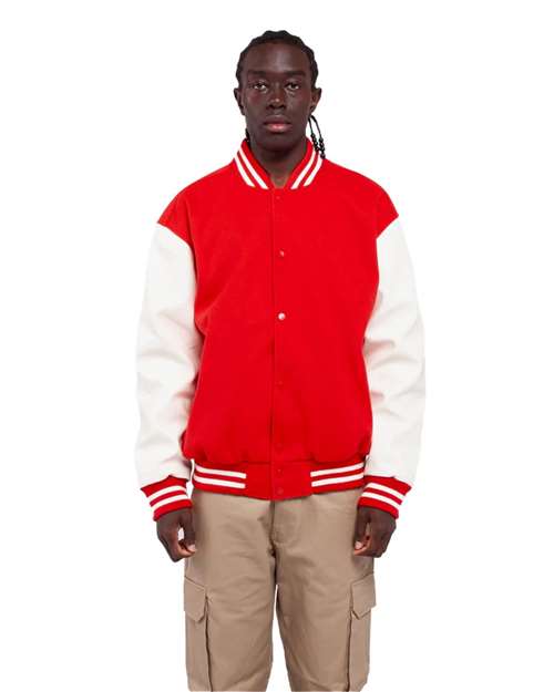 Shaka Wear Unisex Letterman Jacket
