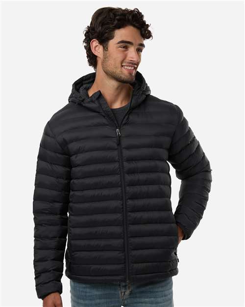 Weatherproof Men's Lightweight Poly-filled Hooded Puffer Jacket