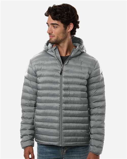 Weatherproof Men's Lightweight Poly-filled Hooded Puffer Jacket