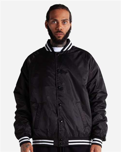 Shaka Wear Unisex Collared Varsity Jacket