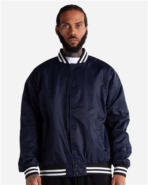 Shaka Wear Unisex Collared Varsity Jacket