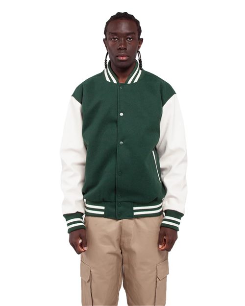 Shaka Wear Unisex Letterman Jacket