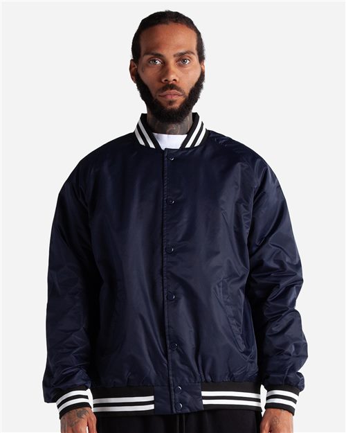 Shaka Wear Unisex Collared Varsity Jacket