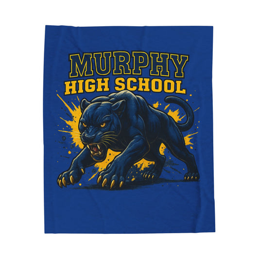 Murphy High School Panther Velveteen Plush Blanket — Soft School Spirit Throw