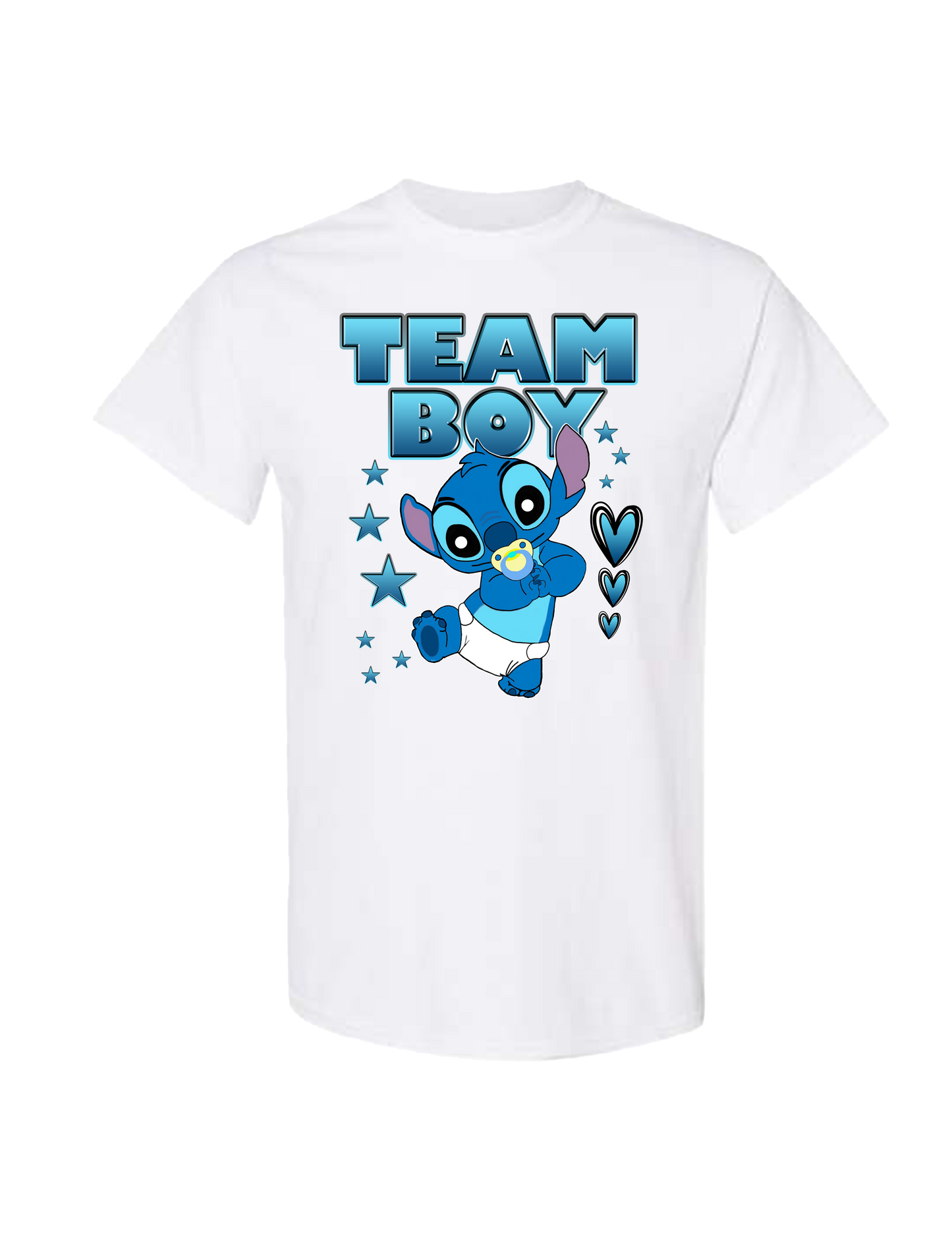 Baby Stitch "Team Boy" Gender Reveal T-Shirt