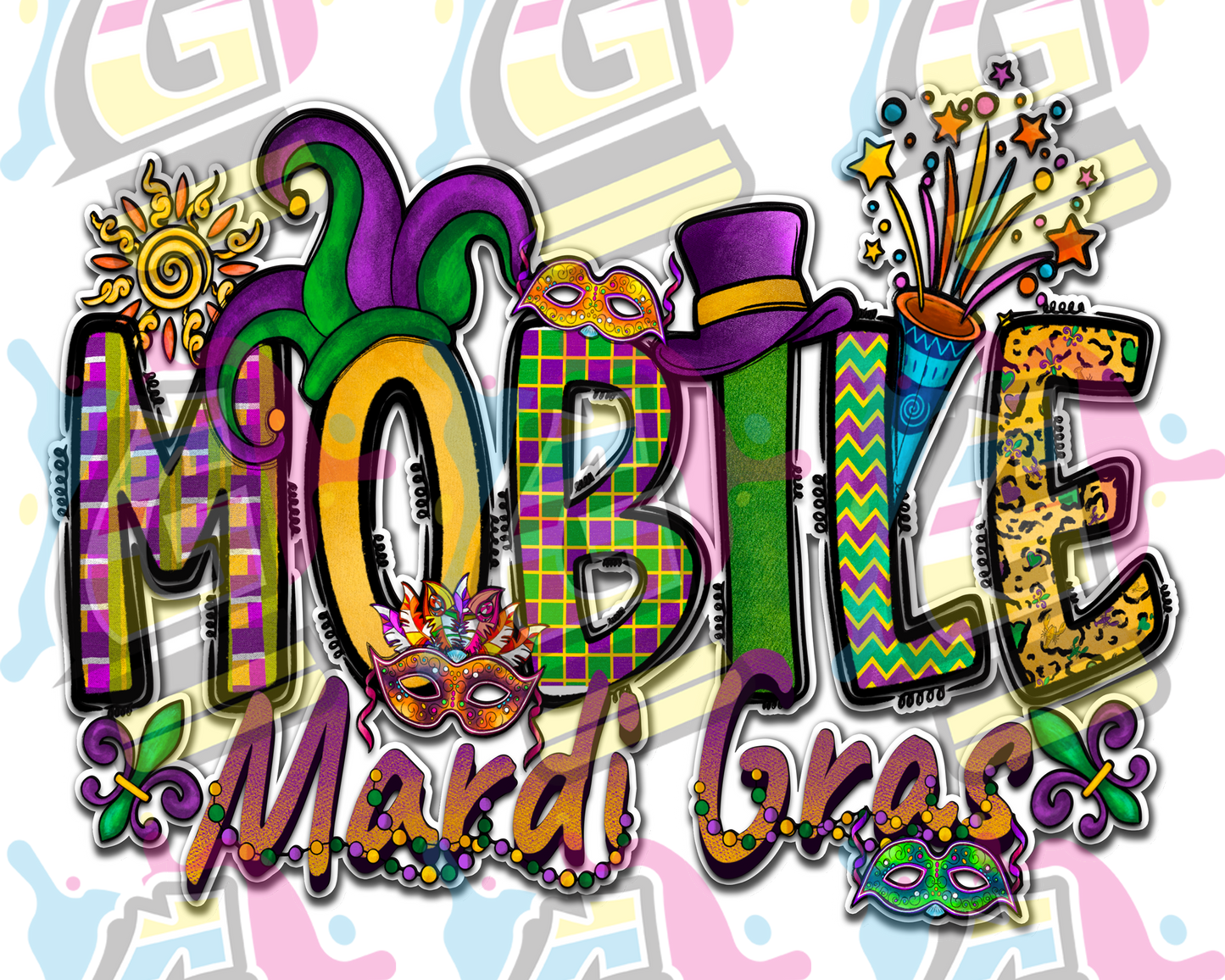 Mobile Mardi Gras - DTF Prints