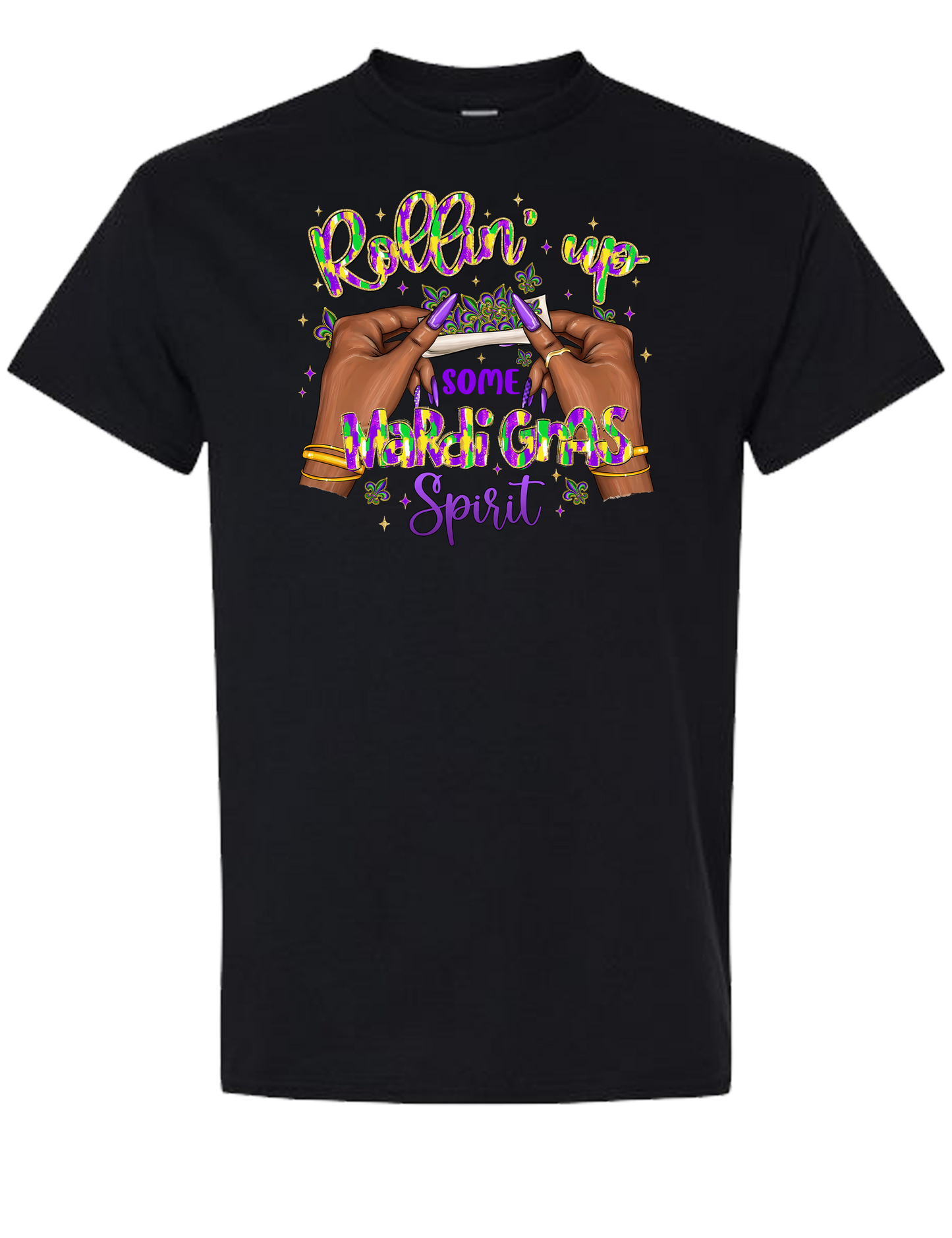 ROLLIN UP SOME MARDI GRAS SPIRIT T-SHIRT