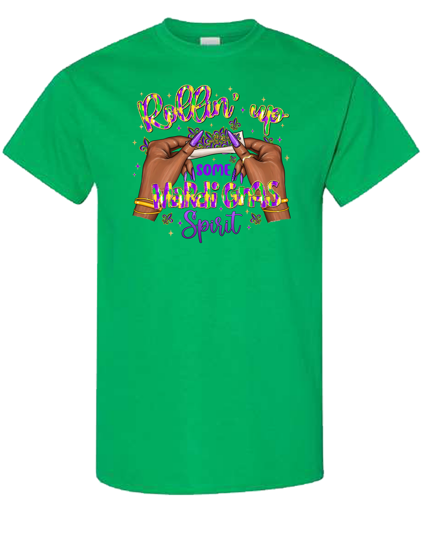 ROLLIN UP SOME MARDI GRAS SPIRIT T-SHIRT