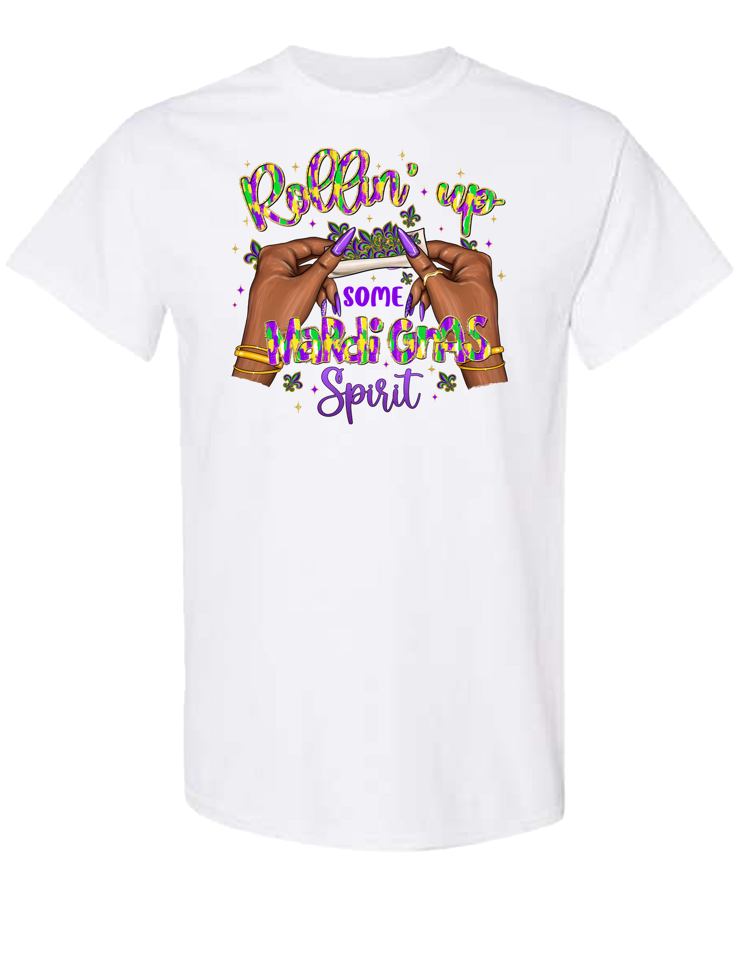 ROLLIN UP SOME MARDI GRAS SPIRIT T-SHIRT