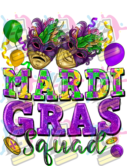 MARDI GRAS SQUAD - DTF PRINT