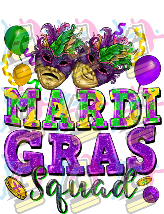 MARDI GRAS SQUAD - DTF PRINT